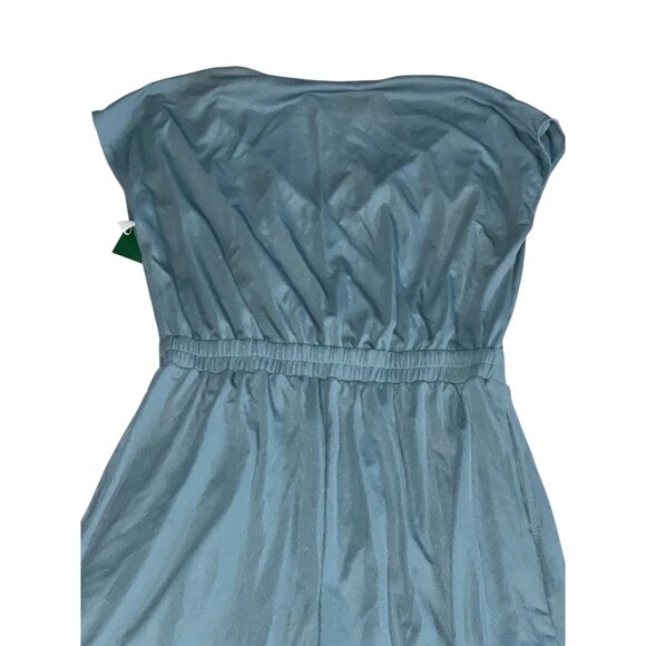 Halara V Neck Short Sleeve Side Pocket Wide Leg Waffle Casual Jumpsuit Sz XL Tal - Picture 9 of 13